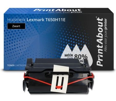 PrintAbout Huismerk Lexmark T650H11E Toner Zwart Hoge capaciteit