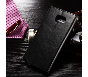 Kees Lederlook Portemonnee Hoesje Samsung Galaxy Note 5 - Zwart