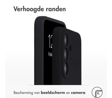 Accezz Liquid Silicone Backcover met MagSafe voor de Samsung Galaxy S26 FE - Zwart