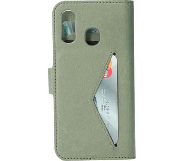 Mobiparts Classic Wallet Case Galaxy A40 Stone Green