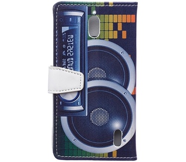 Merkloos Huawei Y625 Stereo Speaker Leather Wallet Case
