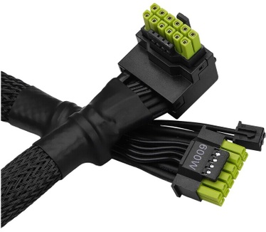 ASRock 12V-2x6 600W / L-Type kabel - Voedingskabel Videokaart Zwart