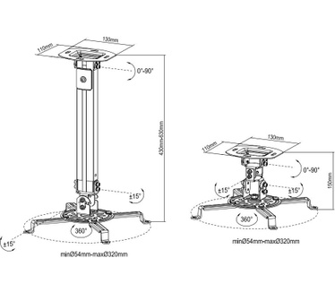 Multibrackets M Universal Projector Ceilingmount I
