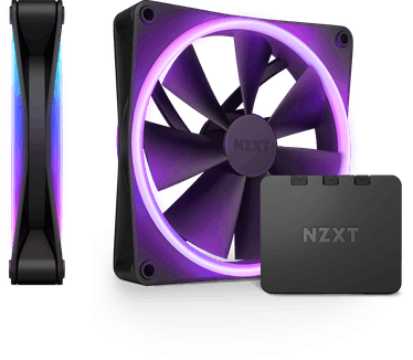 NZXT F140 RGB Duo, Twin Pack, Zwart, 140mm
