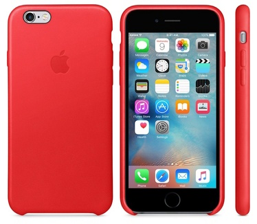 Apple Originele Hard Cover echt leer Rood voor iPhone 6/6S Rood