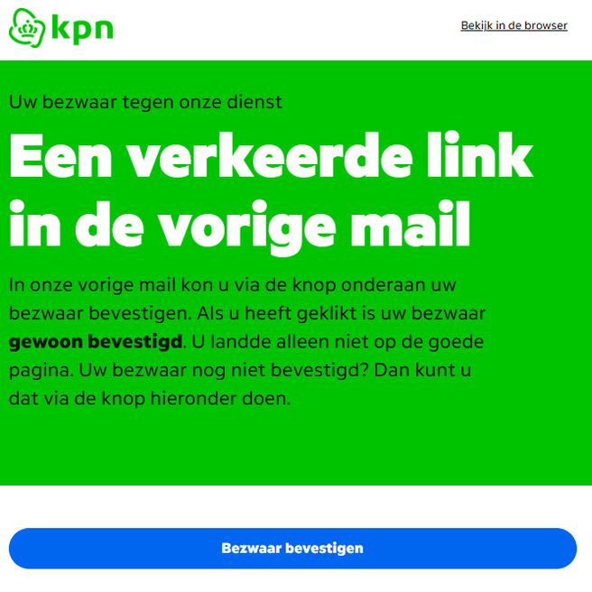 KPN prijsverhoging fout