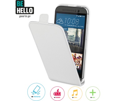 BeHello HTC One M9 Flip Case White
