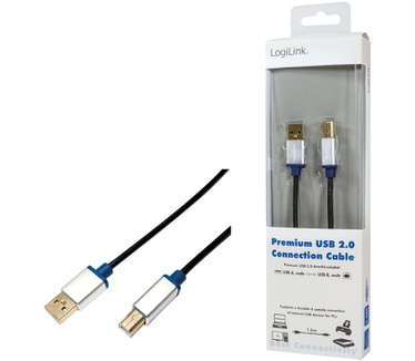 LogiLink 1.5m, USB2.0-A/USB2.0-B