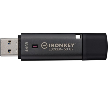 Kingston 64GB IronKey Locker Plus 50 G2, FIPS 197, AES-256