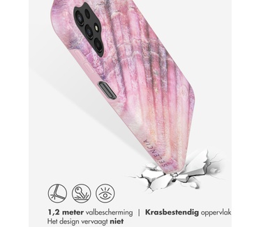 Selencia Aurora Fashion Backcover Samsung Galaxy A13 (4G) - Duurzaam hoesje - 100% gerecycled - Ocean Shell Purple