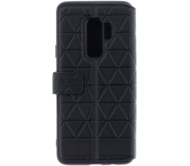 BMW Hexagon Leather Book Case voor Samsung Galaxy S9 Plus - Zwart Zwart