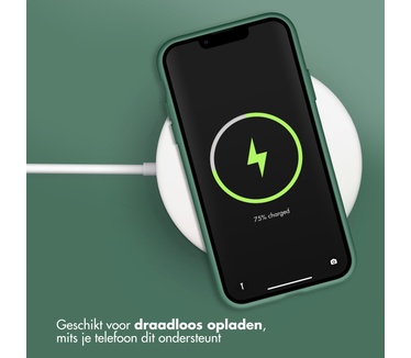 Accezz Liquid Silicone Backcover iPhone Xr - Donkergroen (iPhone Xr) Groen