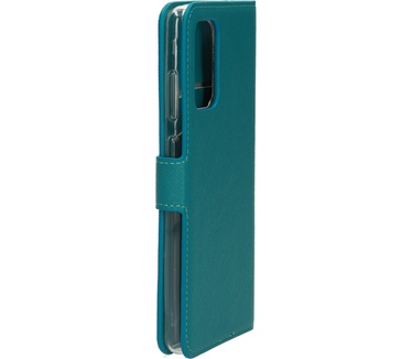 Mobiparts Saffiano Wallet Case Samsung Galaxy A72 (2021) 4G/5G Turquoise