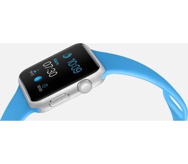 Apple Watch Sport 42mm Zilver - Blauw sportbandje Zilver (Blauw)