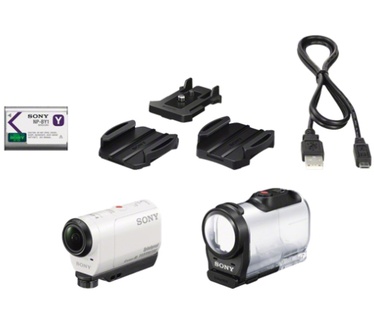 Sony Action Cam Mini met Wi-Fi en waterdichte hoes Wit