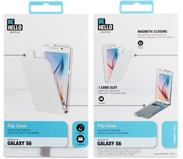 BeHello Samsung Galaxy S6 Flip Case White
