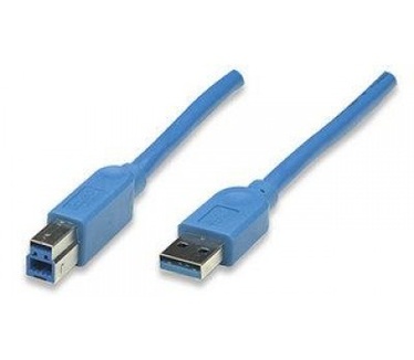 Techly USB 3.0 Cable A Male / B Male 0.5 m Blue ICOC U3-AB-005-BL Blauw