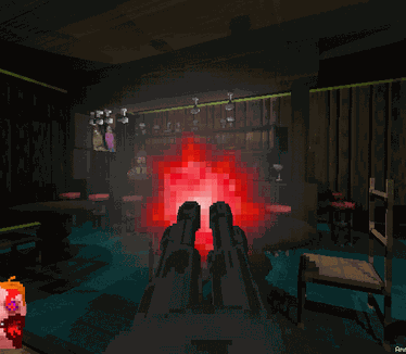 Voxelstein 3D - schietende chaingun