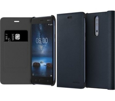 Nokia 8 Flip Case Blauw