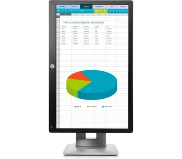 HP EliteDisplay E222 Zilver, Zwart
