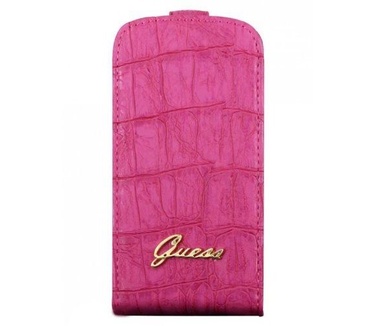 Guess Originele Flipcase Krokodil hoesje - Roze voor de Samsung Galaxy S3 Mini i8190 Roze