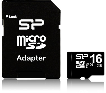Silicon Power microSDHC Class 10 16GB + SD-adapter
