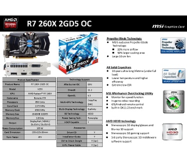 MSI Radeon R7 260X 2GD5 OC