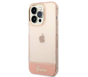 Guess Translucent Back Case - Apple iPhone 14 Pro (6.1") - Roze Roze