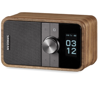 Sangean DDR-8 compacte houten DAB+ en FM radio met Bluetooth ontvangst, Vintage Walnut