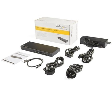 Startech.com Dual 4K 60Hz Monitor Thunderbolt 3 Dock - PCIe M.2 Slot and SD Reader