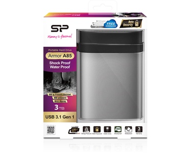 Silicon Power Armor A85 3TB Zilver