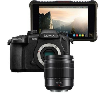 Panasonic Lumix G DC-GH5 + 12-60mm f/3.5-5.6 + Atomos Ninja Inferno Zwart