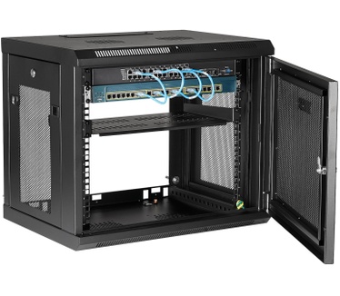 Startech.com 9U Serverkast rack wand monteerbaar diepte tot 17" / 43 cm scharnierende behuizing