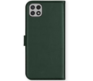 Selencia Echt Lederen Bookcase Samsung Galaxy A22 (5G) - Groen