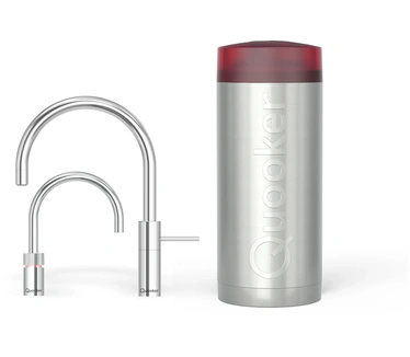 Quooker Nordic Twintaps Round Roestvrij staal incl. COMBI+ reservoir
