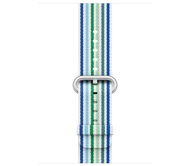 Apple Bandje van geweven nylon - Blauw gestreept (42mm)