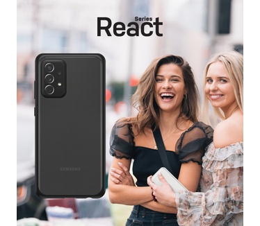 Otterbox React Series voor Samsung Galaxy A72, transparant/zwart
