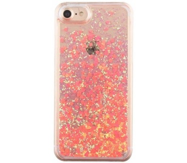 qMust Apple iPhone 7 Glitterstof hoesje - Roze