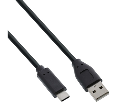 InLine USB C/USB A, 1.5 m Zwart