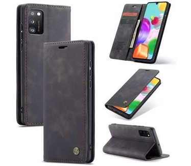 Caseme Samsung Galaxy A41 Retro Wallet Case - Zwart
