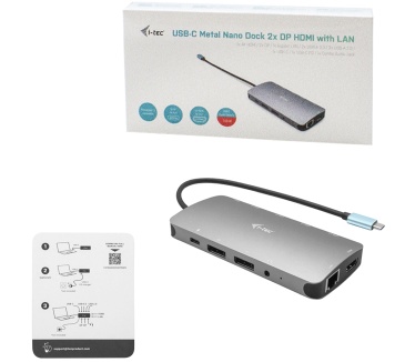 iTEC USB-C Metal Nano 3x Display Docking Station + Power Delivery 100 W