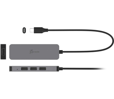 j5create JTS223-N Laptopstandaard met USB™-hub met 4 poorten