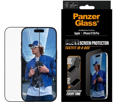 PanzerGlass PanzerGlass® Screen Protector iPhone 17 | iPhone 16 Pro | Ultra-Wide Fit w. FASTFIT IN-A-BOX