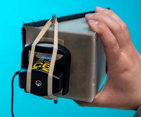 Kijkhoekmeting met behulp van 3d-geprint bracket