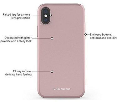 Molan Cano TPU Jelly Case voor Apple iPhone X (5.8'') - Roségoud  Rosé Goud