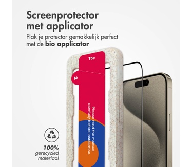 Accezz Triple Strong Full Cover Glass Screenprotector met bio applicator