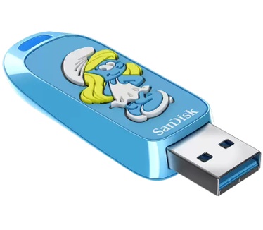 Sandisk Smurfs 256GB Blauw