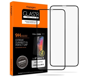 Spigen iPhone X Screen Protector Glass Full Cover