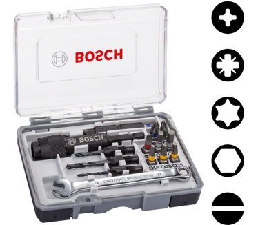 Bosch Extra Hard HSS spiraalboor- en -schroefbitsets, 20-delig
