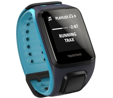 TomTom Runner 2 Cardio + Music Large Zwart (Blauw, Zwart)
